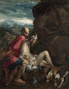 Follower of Jacopo da Ponte The Good Samaritan oil painting artist